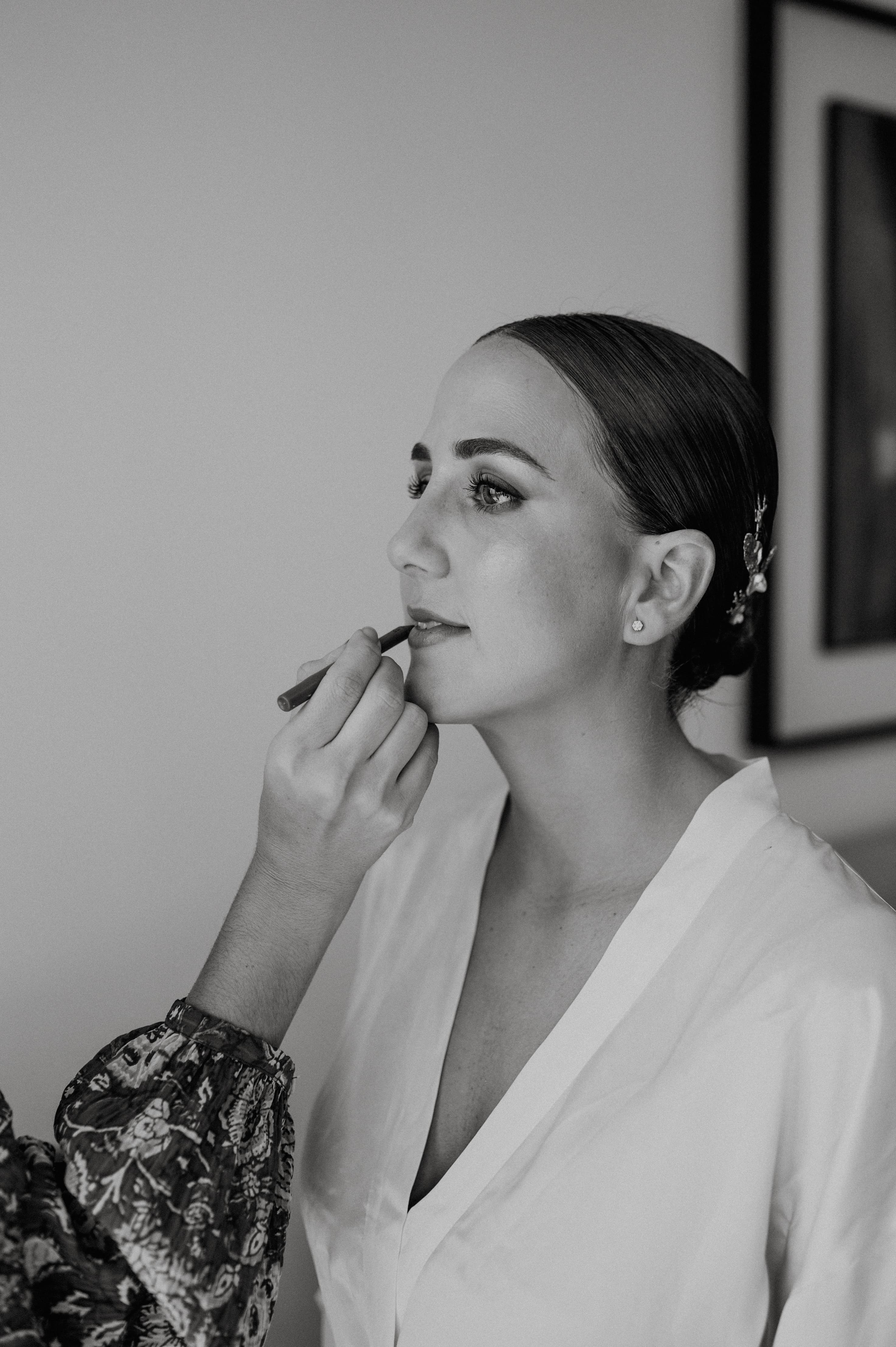 Novia maquillada y peinada por Petrina